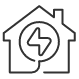 House and electricity icon