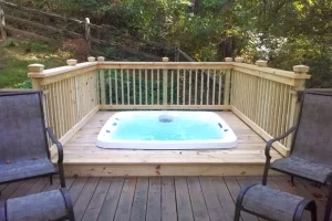 Hot tub deck